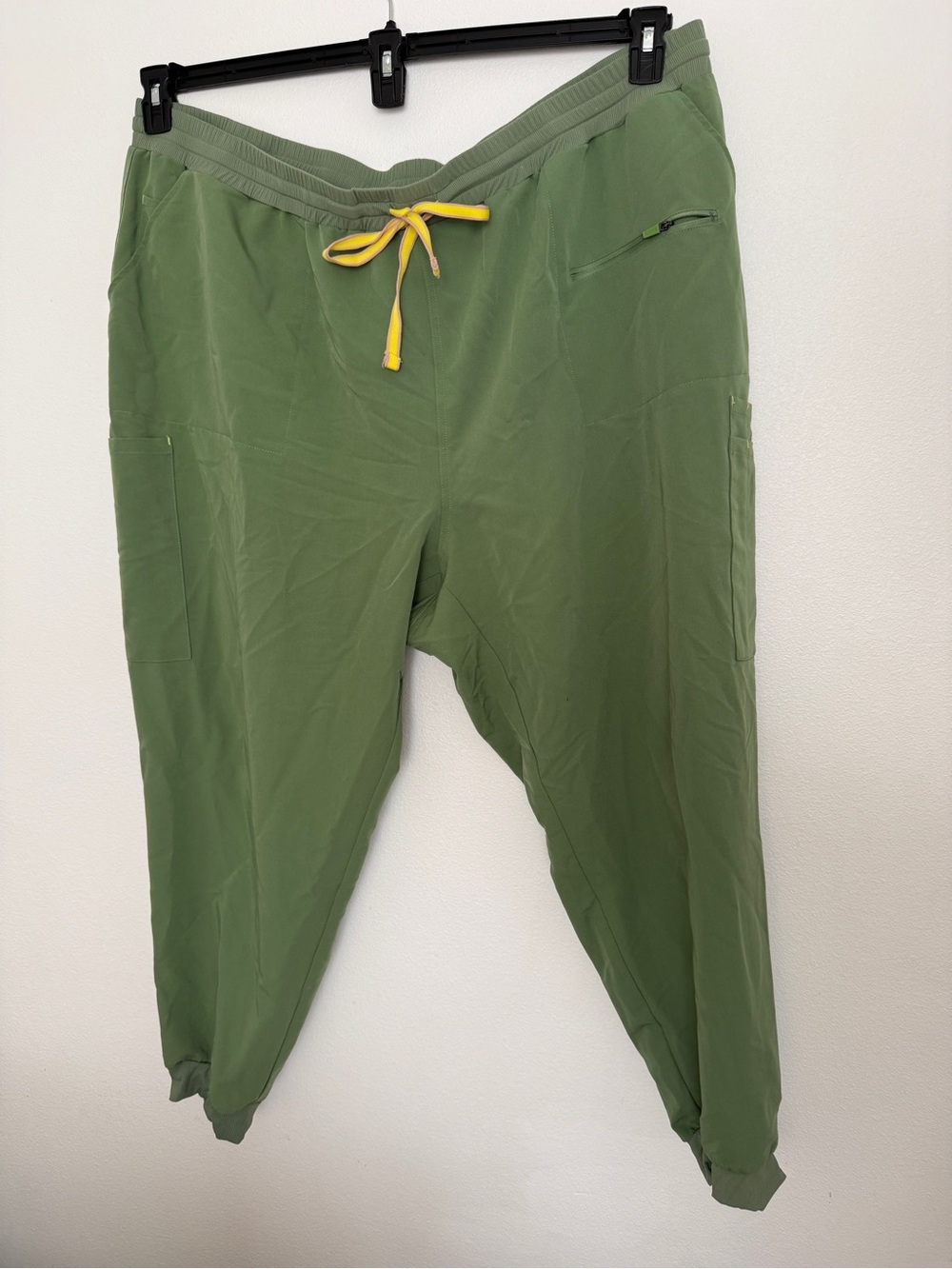 dolan Olive Green Jogger Pants with Yellow Drawstring